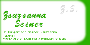 zsuzsanna seiner business card